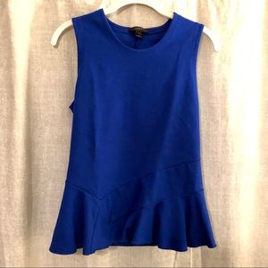 EUC J. Crew Structured Peplum Scuba Top